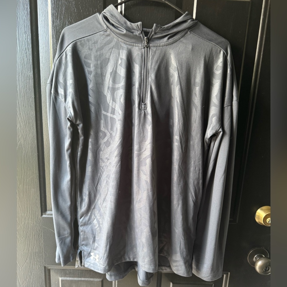 NWT Under Armour Women’s Charcoal Patterned Quarter-Zip Jacket